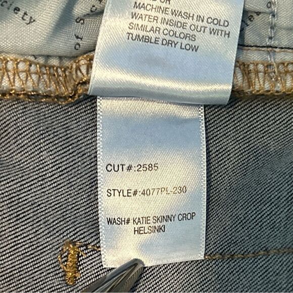 Articles of Society Katie Skinny Crop Helsinki Blue Distressed Size 27 - Picture 11 of 11